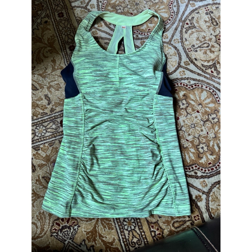 Lucy Tank Top Women M/Medium Green Bra Padded Performance Outdoor Gorpcore Gym